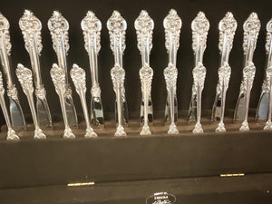 Wallace Grande Baroque Sterling Silver Flatware Set 103 pcs.