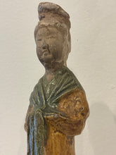 Load image into Gallery viewer, Antique Chinese Tang Dynasty Standing Court Lady Figure
