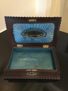 Antique Indo-Portuguese Mounted Silver Jewelry Box