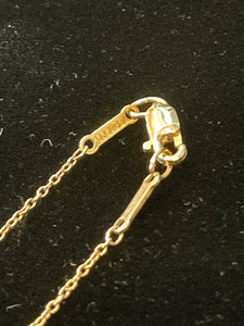 Tiffany & Co. 18k Yellow Gold Elsa Peretti By The Yard Necklace 0.05ct. Diamond