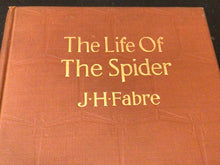 Load image into Gallery viewer, Antique Book “The Life of the Spider” by J.H. Fabre 1917
