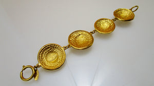 Vintage Chanel Medallions Gold Plated Bracelet