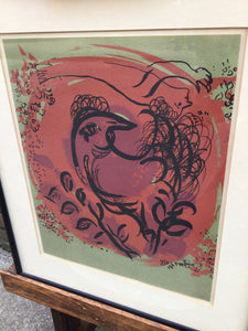 Marc Chagall Lithograph Titled “Le Coq”