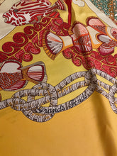 Load image into Gallery viewer, Hermes “Grand Fonds” Yellow Scarf
