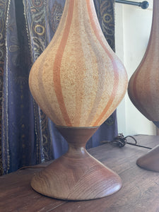 Mid Century Italian Genie Bottle Form Table Lamps