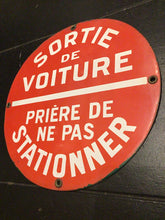 Load image into Gallery viewer, C. 1960 French Enamel No Parking Street Sign
