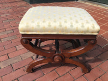 Load image into Gallery viewer, Antique Ottoman Footstool Adjustable with Pineapple Fabric
