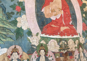 Antique Tibetan Thangka of Dharma Chakra Buddha