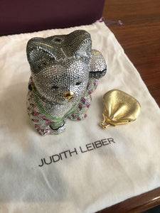 Judith Leiber Minaudiere Maneki Neko Waving Cat Bag Purse in Box