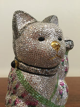 Load image into Gallery viewer, Judith Leiber Minaudiere Maneki Neko Waving Cat Bag Purse in Box
