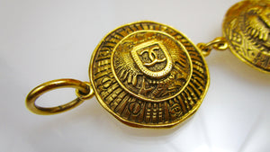 Vintage Chanel Medallions Gold Plated Bracelet