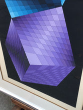 Load image into Gallery viewer, Victor Vasarely Op Art Twisted Cubes Serigraph Signed &amp; Numbered ~Denise Rene Edition~
