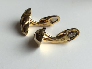 Georg Jensen 18k Gold Cuff Links by Ole Kortzau Model 870
