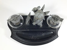Load image into Gallery viewer, ANTIQUE 19th CENTURY FRENCH FIGURAL INK WELL STAND ~CUPID FORGING ARROWS~
