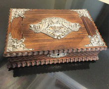 Load image into Gallery viewer, Antique Indo-Portuguese Mounted Silver Jewelry Box
