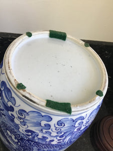 Antique Chinese Blue & White Jar