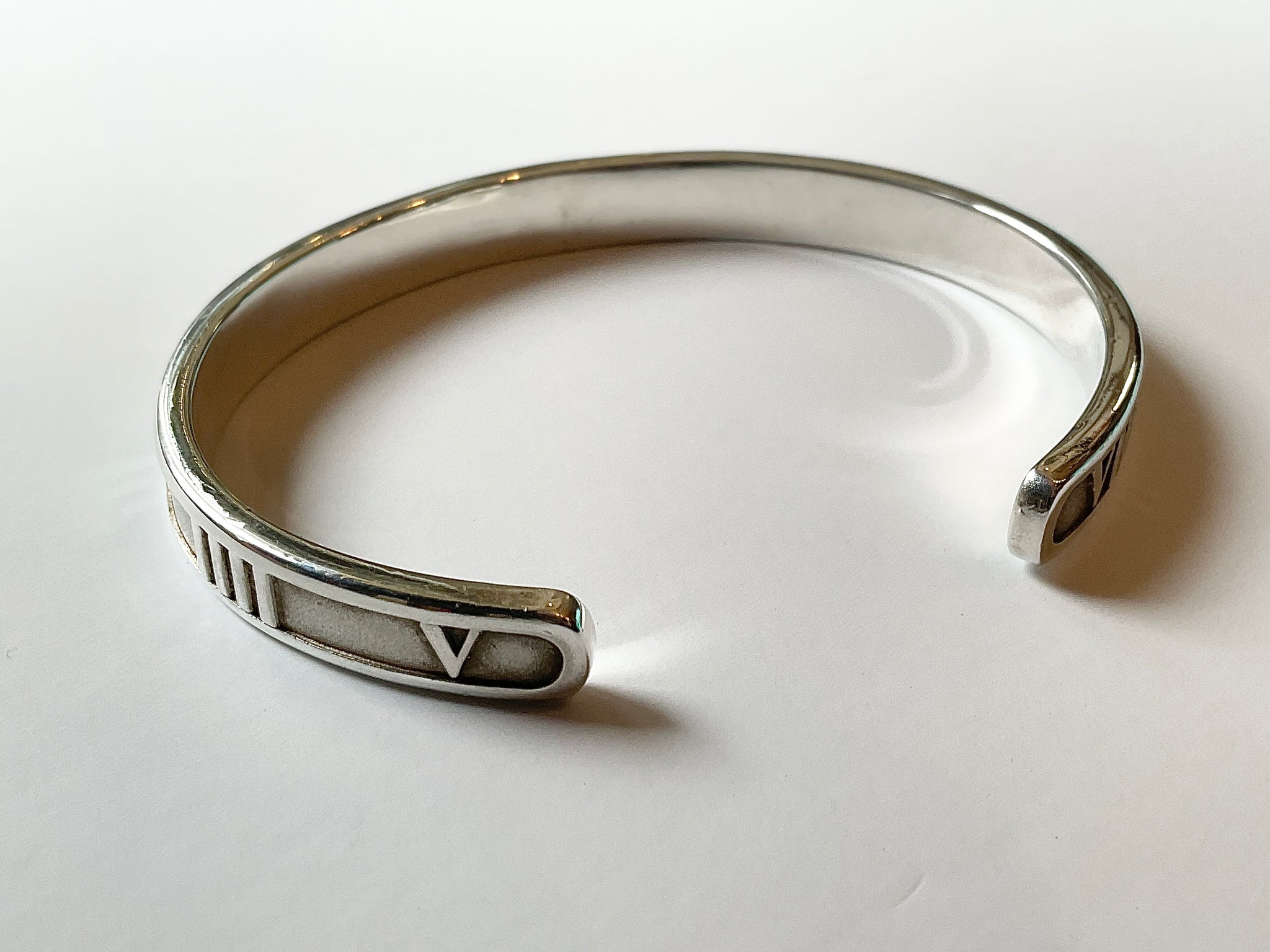 TIFFANY & CO. ATLAS ROMAN NUMERAL CUFF BRACELET ~STERLING SILVER~ – LeMay &  Co. Antiques