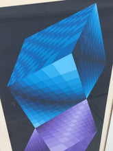Load image into Gallery viewer, Victor Vasarely Op Art Twisted Cubes Serigraph Signed &amp; Numbered ~Denise Rene Edition~

