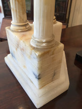 Load image into Gallery viewer, Pair of Antique World Tour Roman Architectural Sculptures in Sienna marble and Alabaster
