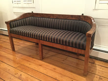 Load image into Gallery viewer, Antique Biedermeier Sofa with striped fabric
