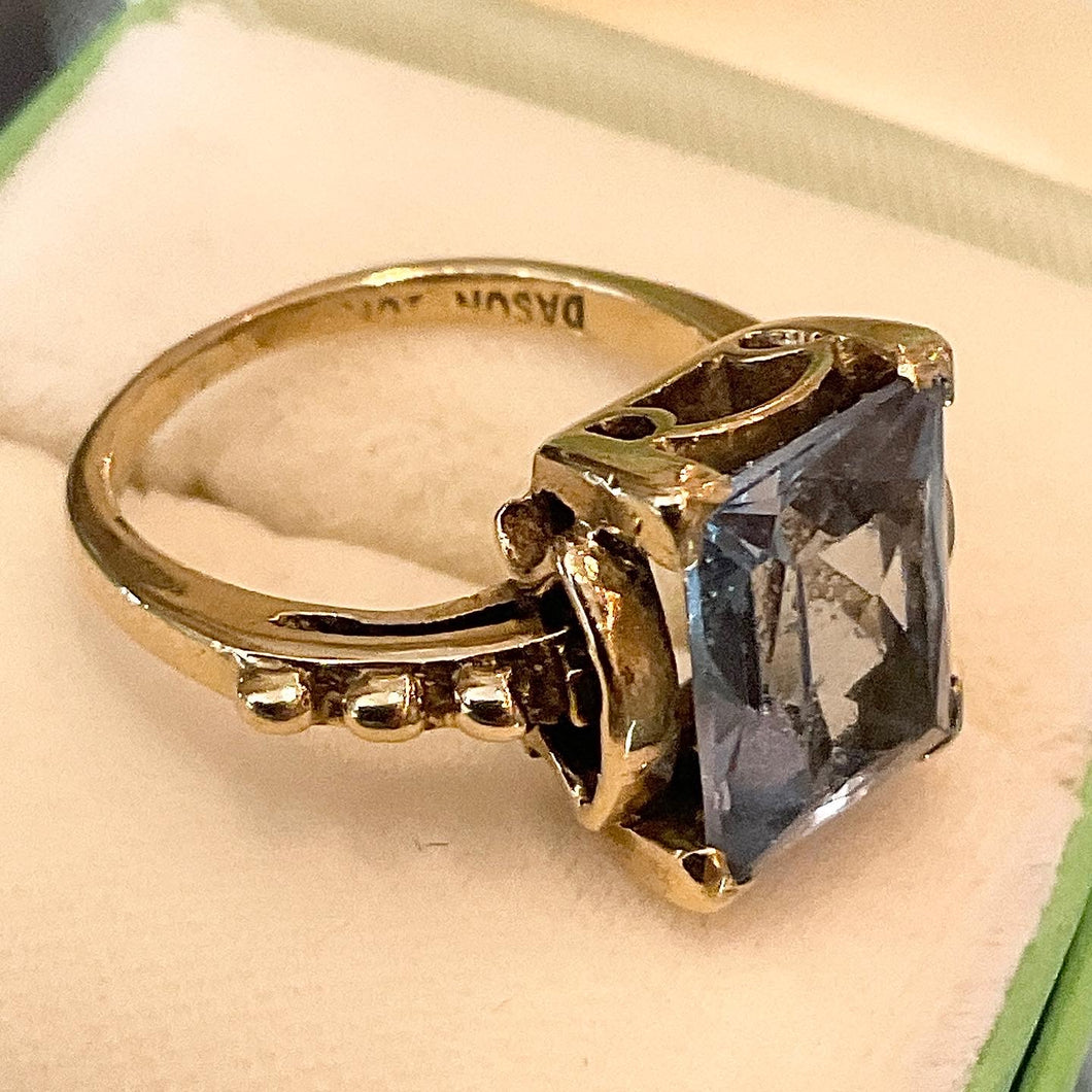 Aquamarine 10k Gold Ring Retailed by Tilden Thurber