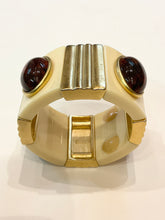 Load image into Gallery viewer, Yves Saint Laurent Lucite Tiger Eye Stretch Bracelet ~ Big &amp; Chunky~
