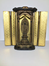 Load image into Gallery viewer, Japanese Black Lacquer Butsudan Buddha Altar with Gold Gilt Interior

