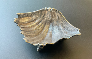 English Sterling Silver Clamshell Dish Retailed by Cartier
