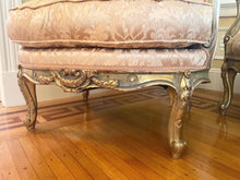Load image into Gallery viewer, Antique French Louis XVI Style Parlor Set with Damask Fabric
