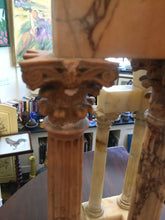 Load image into Gallery viewer, Pair of Antique World Tour Roman Architectural Sculptures in Sienna marble and Alabaster
