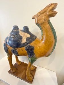 Chinese Porcelain Camel Figure 15” Tall