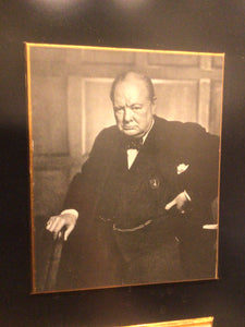 Winston Churchill Framed Picture, Quote & Autograph by Hamilton Autographs Inc. NY