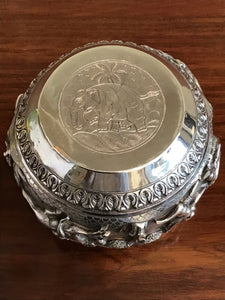 Antique Indian Lucknow Silver Hunting Bowl Circa 1890’s