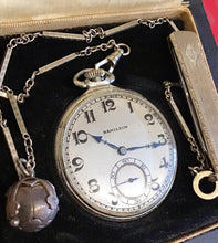 Load image into Gallery viewer, Antique 14k Gold Hamilton Pocket watch w/ Masonic Orb &amp; Pocket Knife
